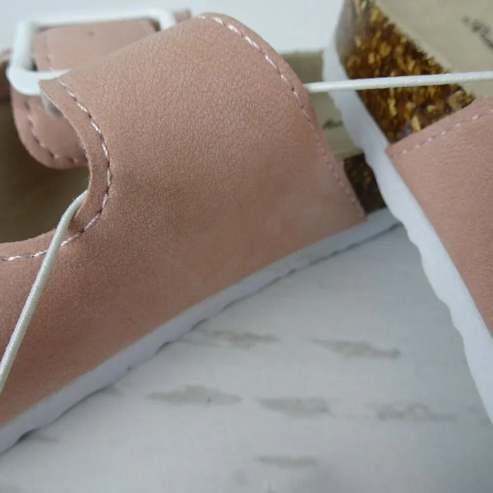 Tommy Bahama Girl's Sandals Double Strap Slip-On Shoes Blush Pink NWT M 12/13